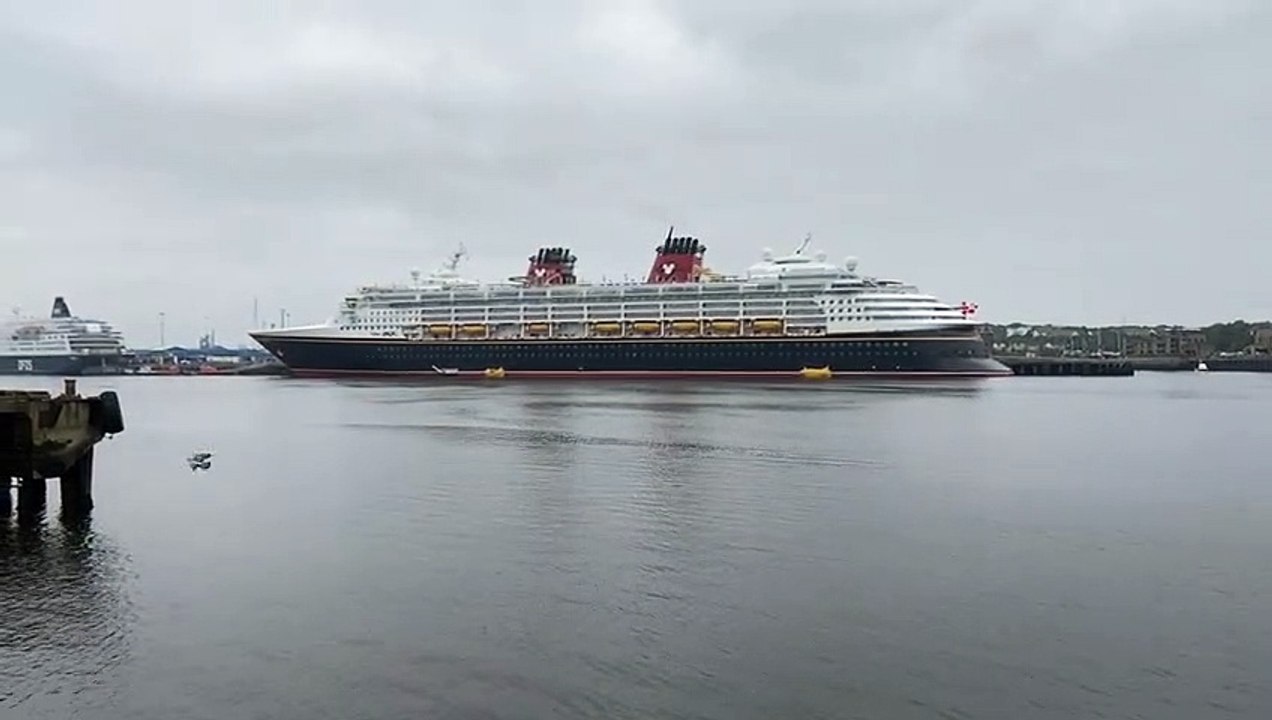 Disney Ship berthed on the Tyne