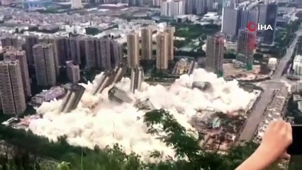 15 gökdelen kameralar önünde dinamitlerle yerle bir edildi