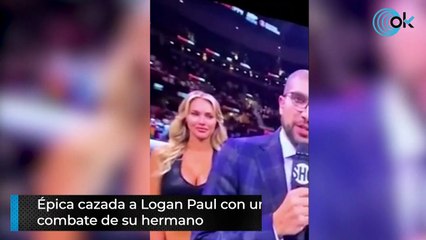 Épica cazada a Logan Paul con una azafata tras el  combate de su hermano