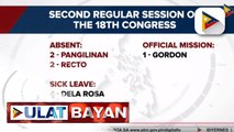 10 senador, absent sa 1st regular session ng 18th congress; Sen. Pacquiao, nanguna sa may pinakamaraming absences sa 3rd regular session ng 18th congress