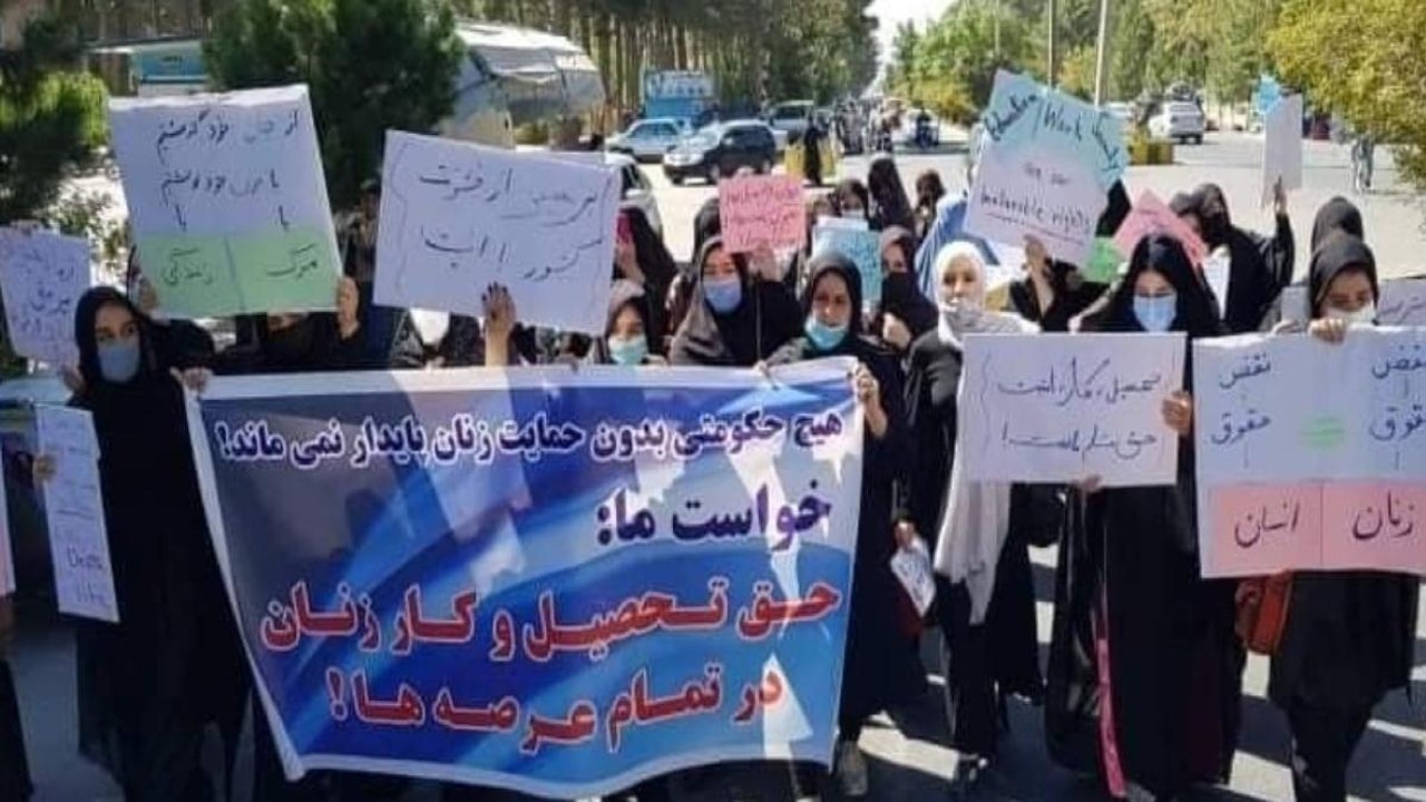 Women took to streets in Afghanistan demanding...