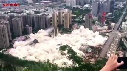 15 gökdelen dinamitlerle saniyeler içinde yerle bir edildi! İşte o anlar...