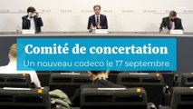 Un nouveau comité de concertation prévu le 17 septembre