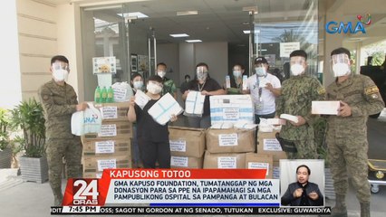 Download Video: GMA Kapuso Foundation, tumatanggap ng mga donasyon para sa PPE na ipapamahagi sa mga pampublikong ospital sa Pampanga at Bulacan | 24 Oras