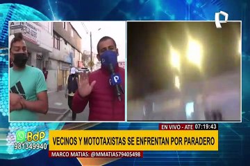 下载视频: Vecinos y mototaxistas enfrentados por paradero en Ate