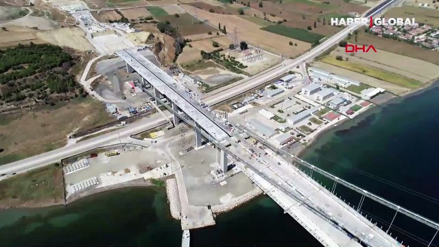 1915 Çanakkale Köprüsü'nün son tabliye bloğu geldi