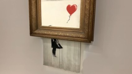 Se subasta y revalorizado el cuadro de Banksy que se autodestruyó
