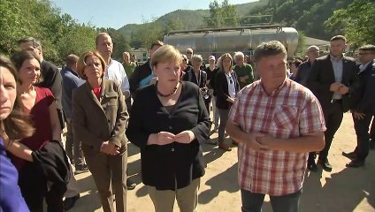 Allemagne : Angela Merkel réitère sa promesse d'aide aux sinistrés des inondations