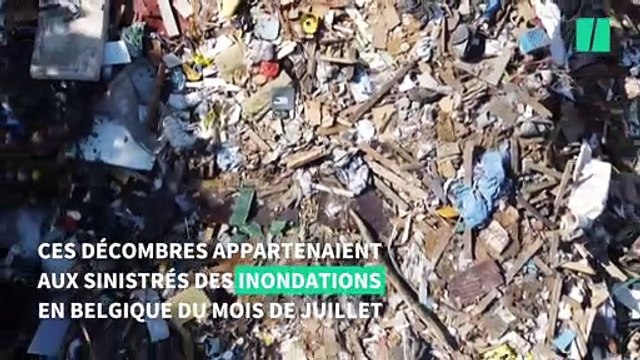 En Belgique, 90.000 tonnes de déchets des inondations entassés sur une autoroute