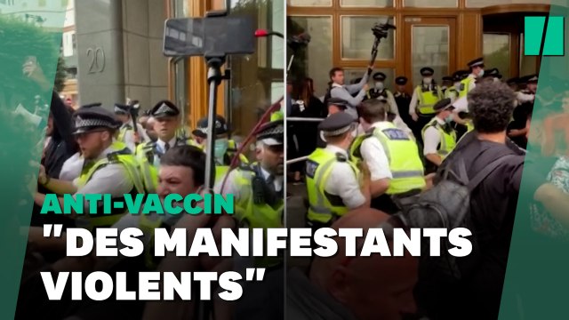 Plusieurs policiers blessés à Londres lors de heurts avec des anti-vaccins