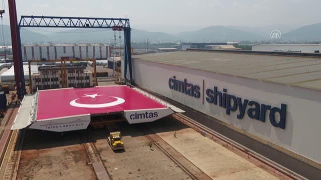 ÇANAKKALE - 1915 Çanakkale Köprüsü'nün son tabliyesi şantiye alanına getirildi