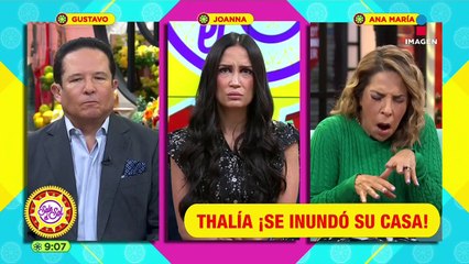 ¡Thalía bajo el agua tras paso del huracán Ida!