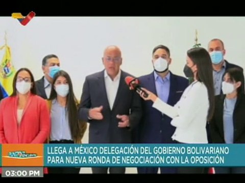 Delegación del Gobierno Bolivariano llega a México para reanudar la mesa de diálogo con la oposición