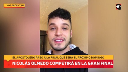Nicolás Olmedo competirá en la gran final