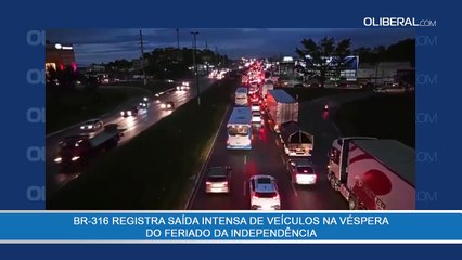 BR-316 registra saída intensa de veículos na véspera do feriado da Independência