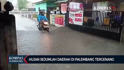 Hujan Sejumlah Daerah Di Palembang Tergenang