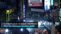 Cumhurbaşkanı Erdoğan memleketi Rize'nin Güneysu ilçesinde