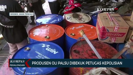 Produsen Oli Palsu Dibekuk Petugas Kepolisian