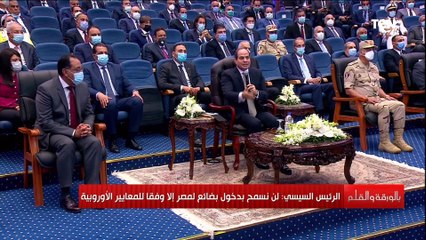 الرئيس السيسي لن نسمح بدخول بضائع لمصر إلا وفقا للمعايير الأوروبية