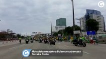 Motociata em apoio a Bolsonaro atravessa Terceira Ponte