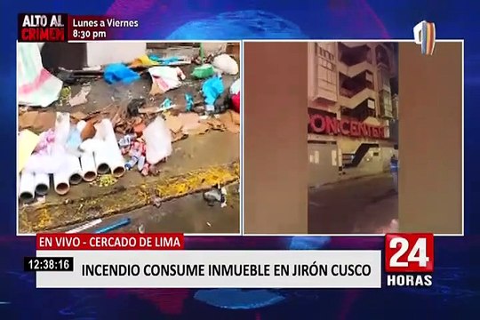 Cercado de Lima: incendio consume inmueble en jirón Cuzco