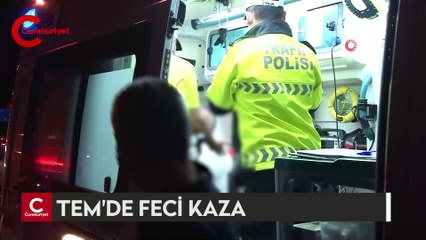 Ümraniye TEM'de kaza: Kazazedelerin yakınları alkollü sürücüyü darbetti
