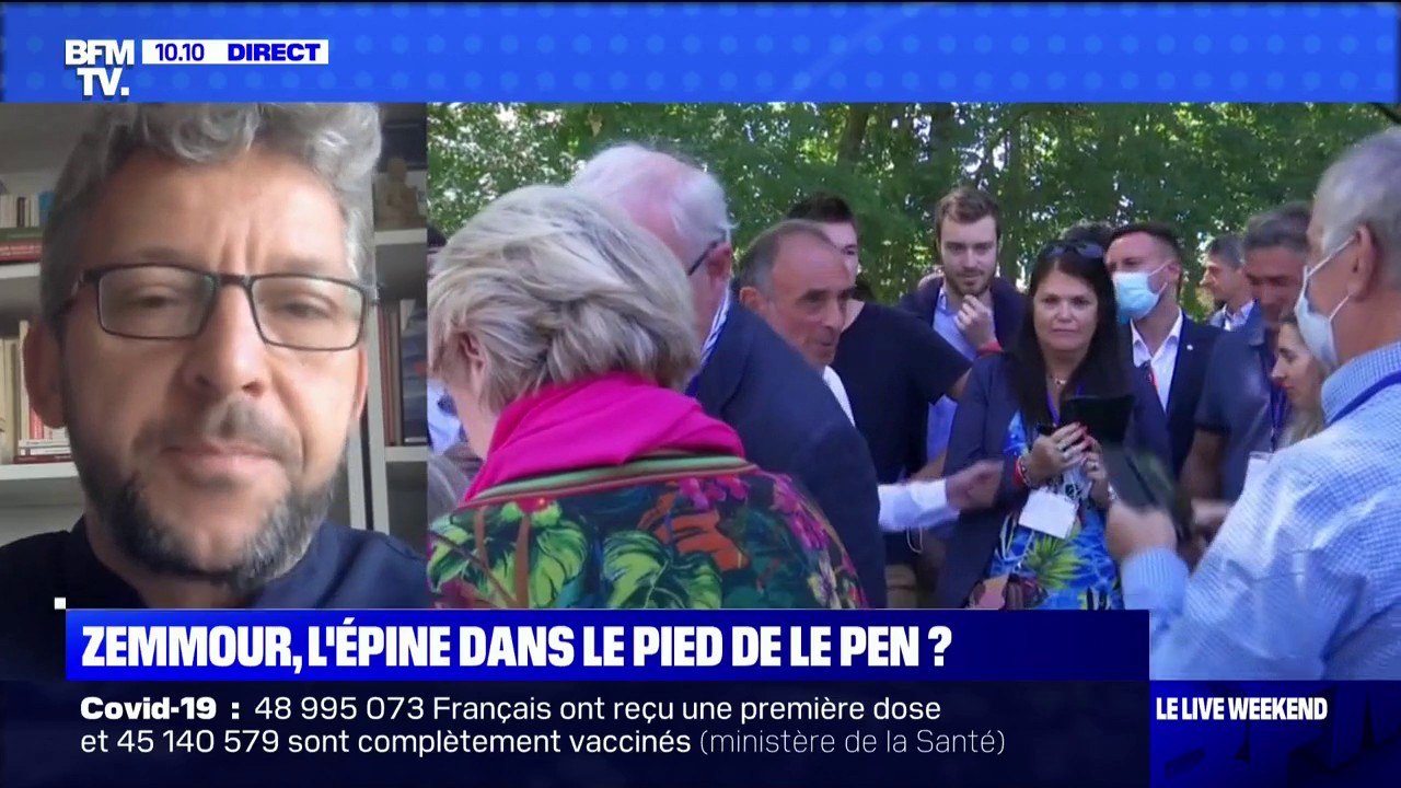 Éric Zemmour est "une menace" pour Marine Le Pen, selon le politologue Erwan Lecoeur