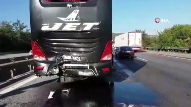 Son dakika haberi! TEM'de 7 aracın karıştığı zincirleme kazada 10 kişi yaralandı