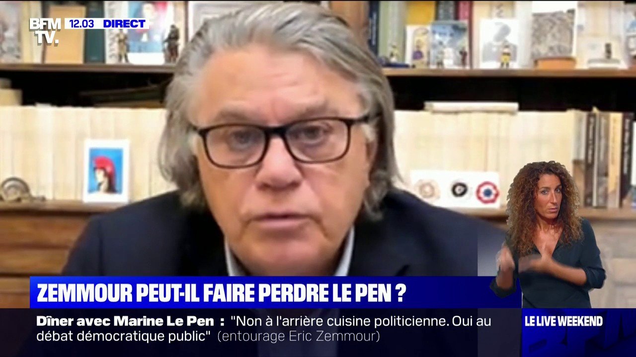Gilbert Collard est favorable à une "réunion intelligente" entre Éric Zemmour et Marine Le Pen