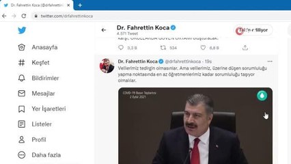 Sağlık Bakanı Dr. Fahrettin Koca, sosyal medyada DSÖ ile yarışıyor