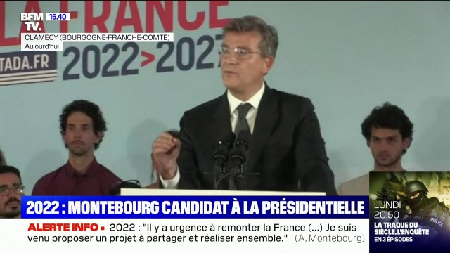 Arnaud Montebourg, ancien ministre socialiste de l'Économie, annonce sa candidature à la présidentielle de 2022