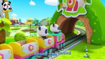 Baby Panda Protects Miumiu | Take Rainbow Train to Rescue Friends | Math Kingdom Adventure | BabyBus