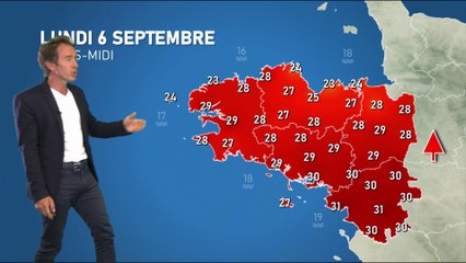 Bulletin météo pour le lundi 6 septembre