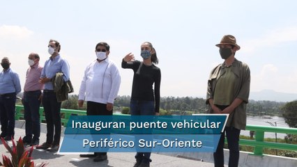 CDMX inaugura puente vehicular Periférico Sur-Oriente y rehabilita humedal en Cuemanco