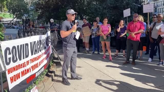 AMERİKA BİRLEŞİK DEVLETLERİ - New York'ta aşı karşıtı protesto