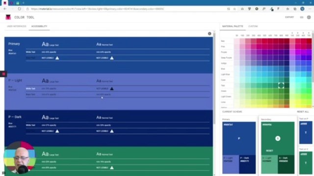 Cápsulas UID: Color Tool de Material.io (Material Design) y 2 alternativas