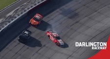 Hamlin spins in Turn 4, Hemric capitalizes and wins Stage 1
