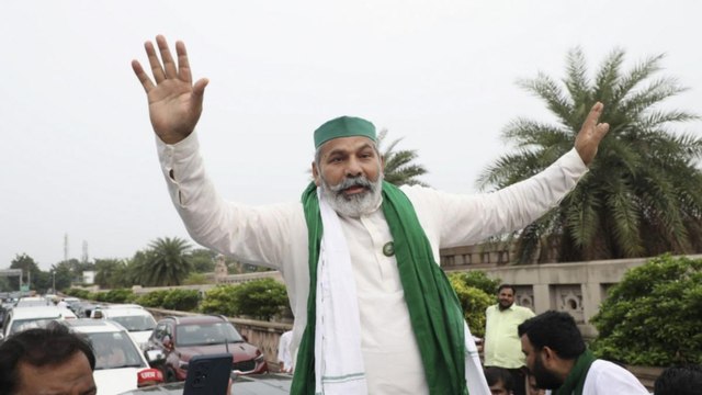 Rakesh Tikait reaches Muzaffarnagar to attend Mahapanchayat