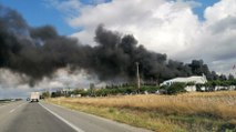 Silivri’de fabrika yangını