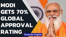 PM Modi gets 70 percent Global Approval Ratings | Oneindia News