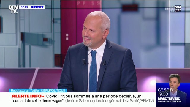 Pr Jérôme Salomon: La 4ème vague évolue favorablement, le nombre de cas a baissé de 20% en une semaine
