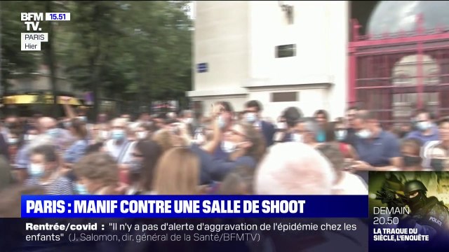 À Paris, des parents d'élèves manifestent contre le projet de création d'une salle de shoot
