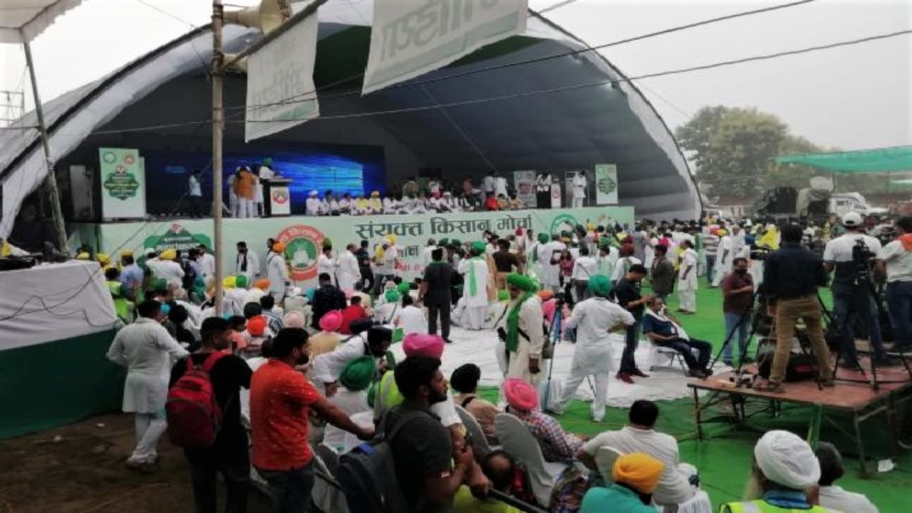Watch mega show of Samyukta Kisan Morcha in Mua...