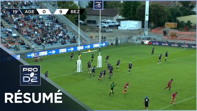 PRO D2 - Résumé SU Agen-AS Béziers Hérault: 9-12 - J02 - Saison 2021/2022