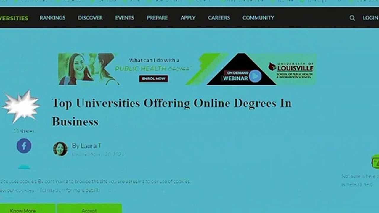 Top Universities Offering   Online Degrees In Business