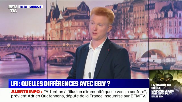 Pour Adrien Quatennens, le point le plus saillant de désaccord entre La France insoumise et Les Verts est la question européenne