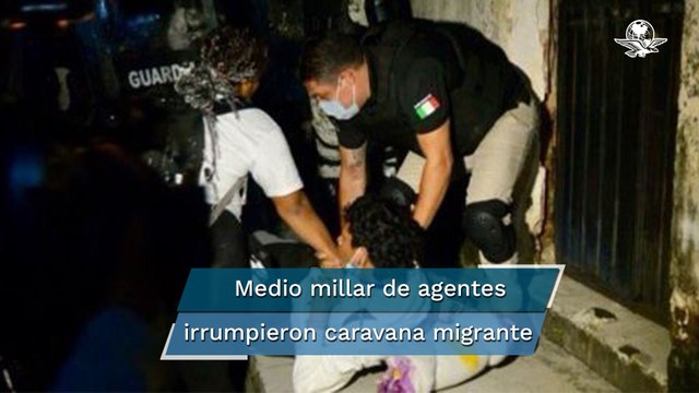 Tras enfrentamiento, autoridades dispersan cuarta caravana migrante en Chiapas