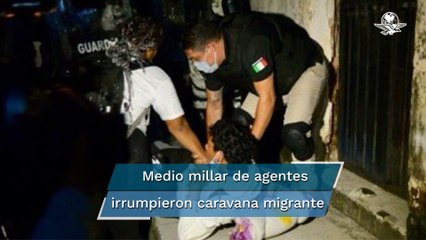 Tras enfrentamiento, autoridades dispersan cuarta caravana migrante en Chiapas