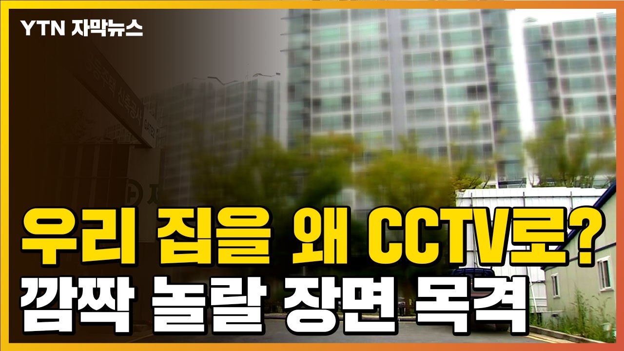 [자막뉴스] 우리 집 베란다 비추던 CCTV...깜짝 놀랄 장면 목격한 주민들 / YTN