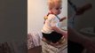 Cheeky Toddler Caught Helping Himself to Pizza